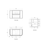 RAMEE Fluted Wall Hung Curve Vanity Matte White