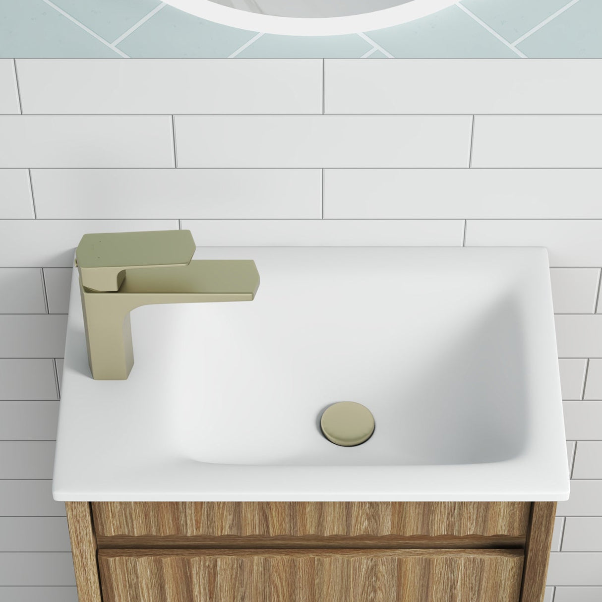 RAVIA Mini Fluted Wall Hung Cabinet (Harvest Oak)