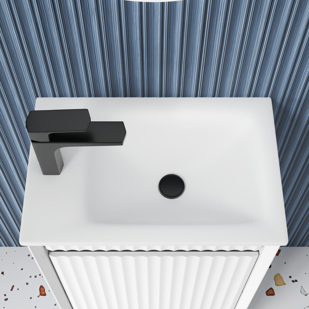 RAVIA Mini Fluted Wall Hung Cabinet (Matte White)