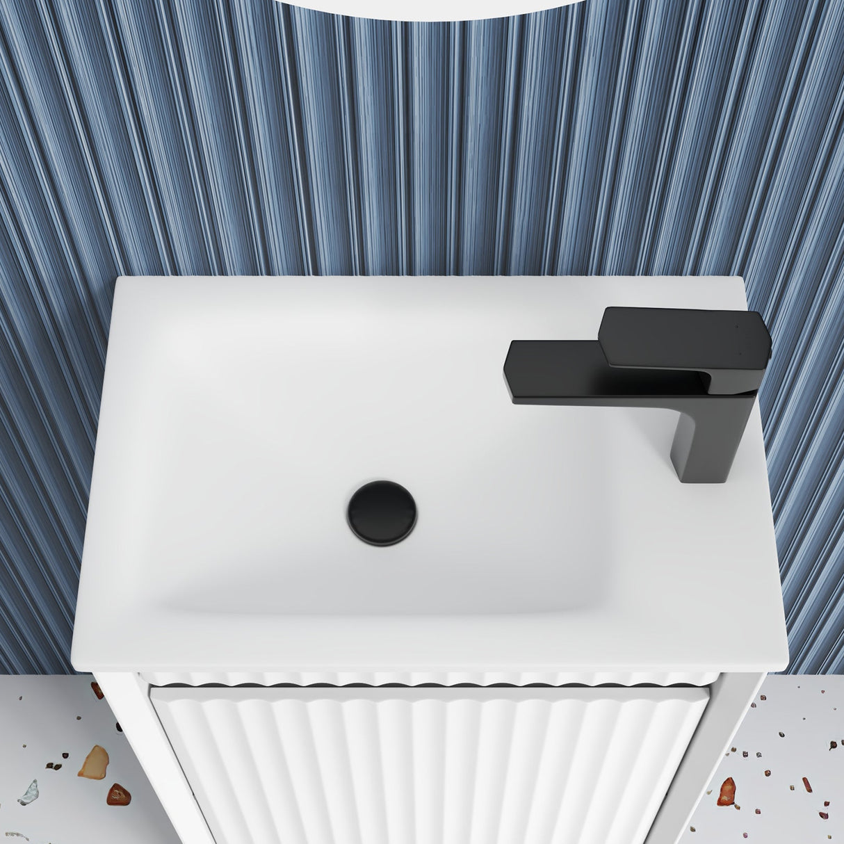 RAVIA Mini Fluted Wall Hung Cabinet (Matte White)
