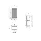 RAVIA Mini Fluted Floor Standing Cabinet 
