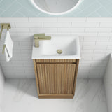 RAVIA Mini Fluted Floor Standing Cabinet (Harvest Oak)