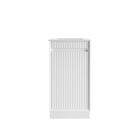 RAVIA Mini Fluted Floor Standing Cabinet (Matte White)