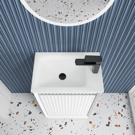 RAVIA Mini Fluted Floor Standing Cabinet (Matte White)