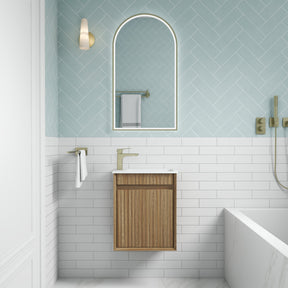 RAVIA Mini Fluted Wall Hung Cabinet (Harvest Oak)
