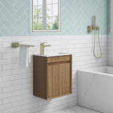 RAVIA Mini Fluted Wall Hung Cabinet (Harvest Oak)