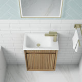 RAVIA Mini Fluted Wall Hung Cabinet (Harvest Oak)