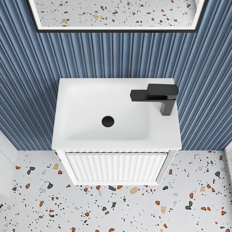 RAVIA Mini Fluted Wall Hung Cabinet (Matte White)