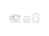 Norton99 Wall Faced Floor Toilet Pan (Matte White)