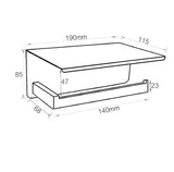 RECXIS Paper Holder with Phone Shelf - Black Technical Drawing