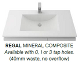 Timberline ENSUITE Single Bowl Wall Hung Vanity (All Sizes)