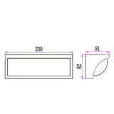 REPISATRI: Exterior LED Tri-CCT Curved Wedge Surface Mounted Wall Lights IP65