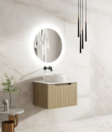 RHEA Fluted Wall-Hung Vanity - Natural Oak (All Sizes)