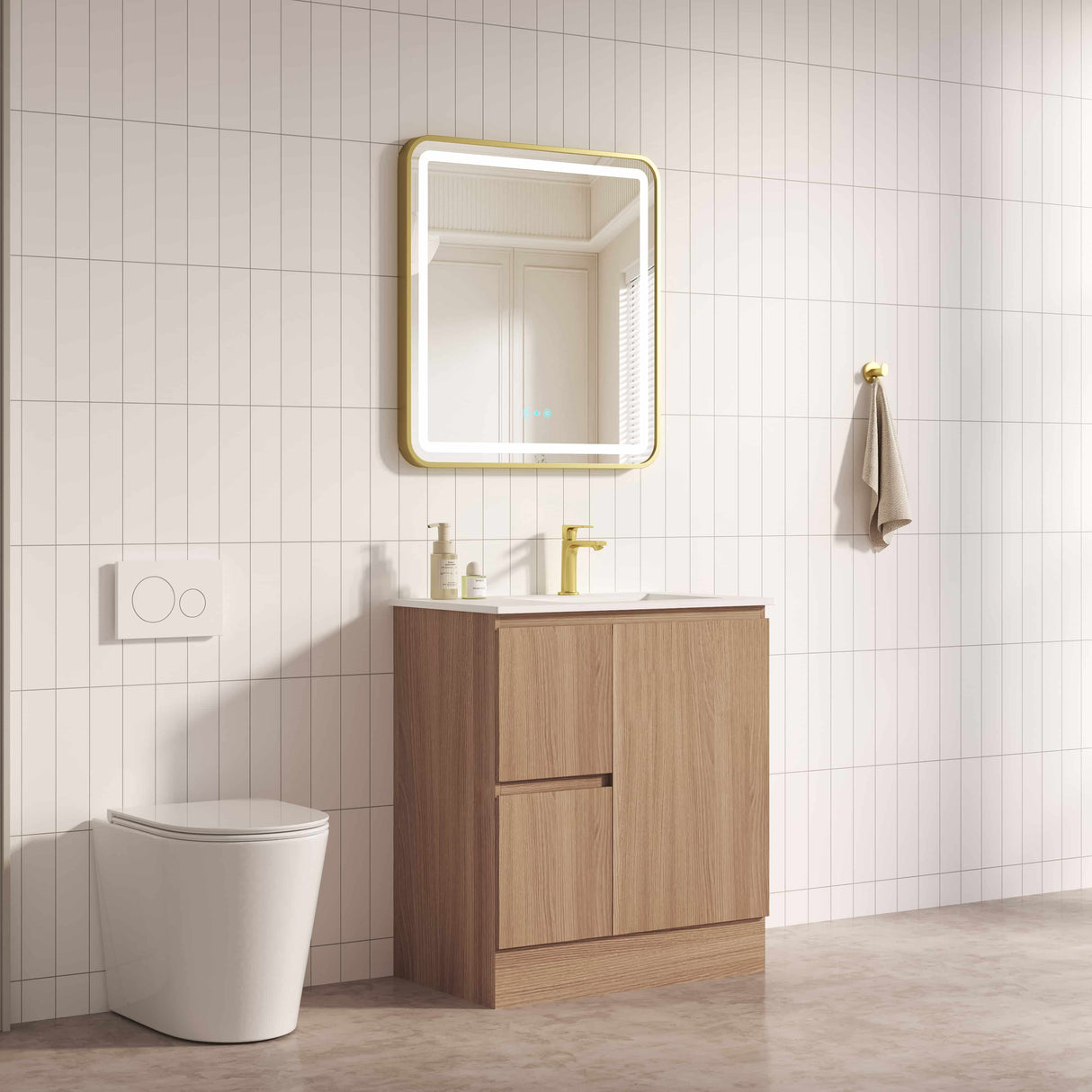 RITA Floor Standing Vanity - Elegant Oak 