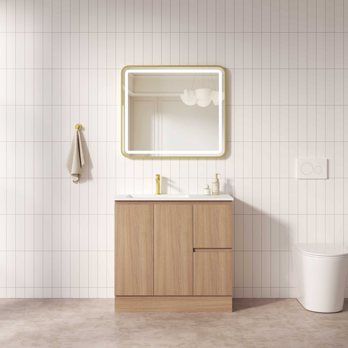 RITA Floor Standing Vanity - Elegant Oak 
