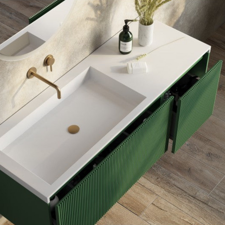 RIMINI Wall-Hung Vanity 1400mm Rain Forest Green
