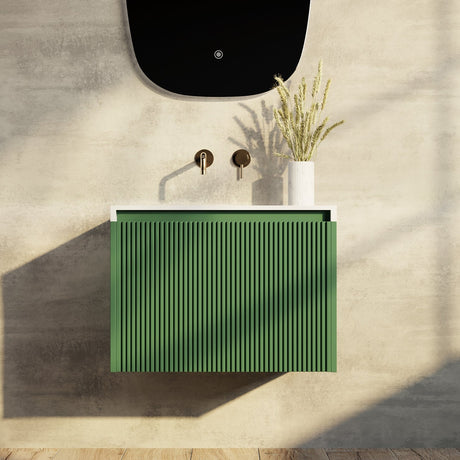 RIMINI Wall-Hung Vanity 600mm Rain Forest Green