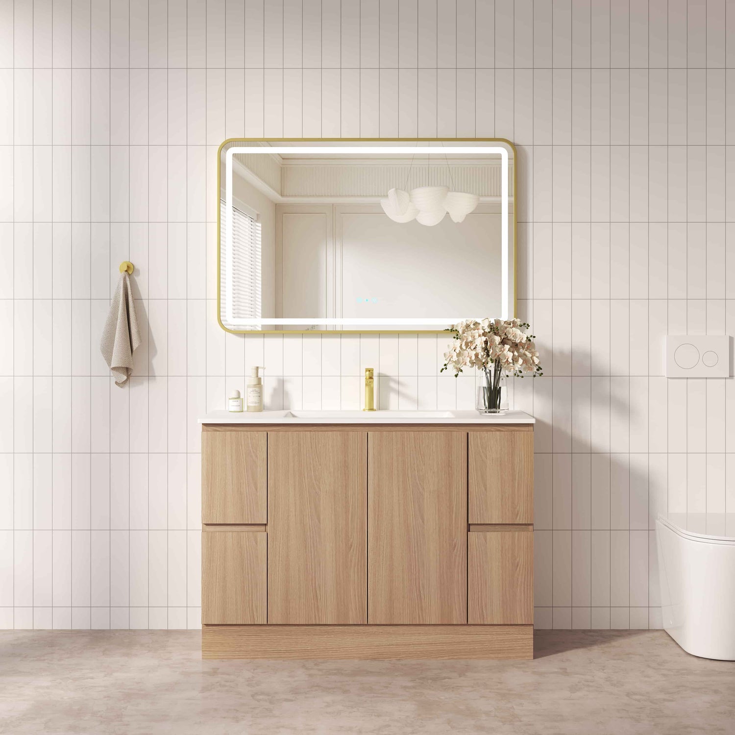 RITA Floor Standing Vanity - Elegant Oak 