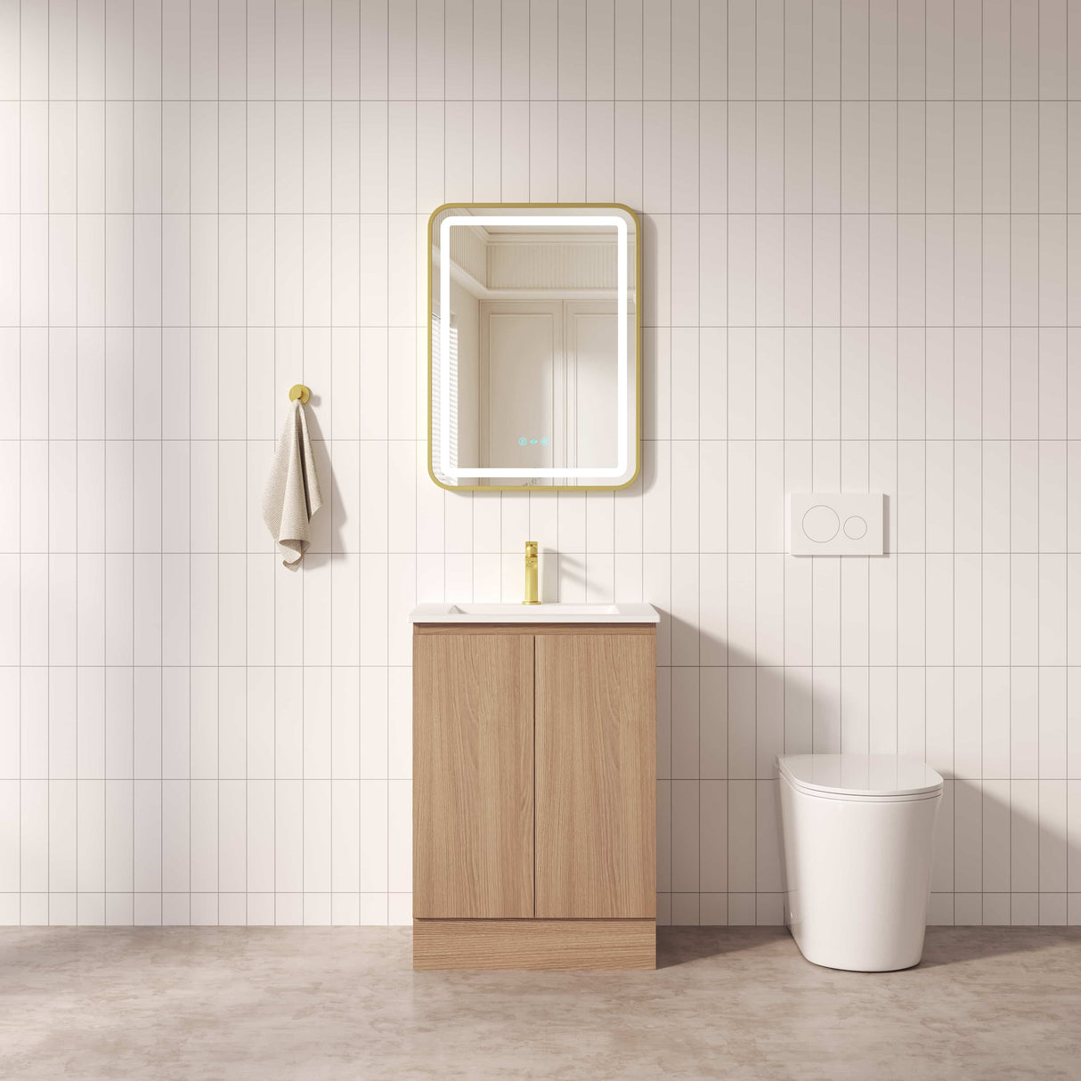 RITA Floor Standing Vanity - Elegant Oak 