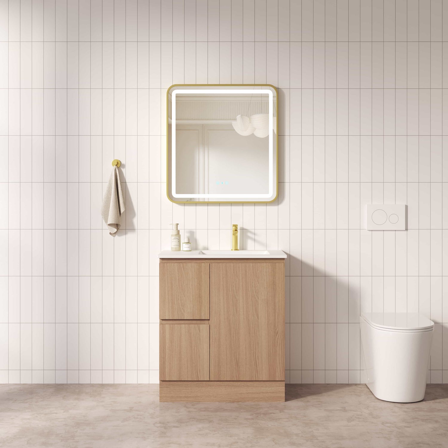 RITA Floor Standing Vanity - Elegant Oak 