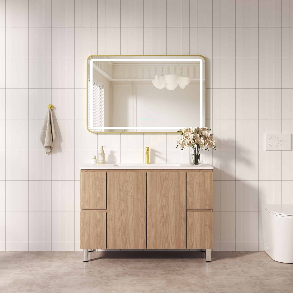 RITA Floor Standing Vanity in Elegant Oak