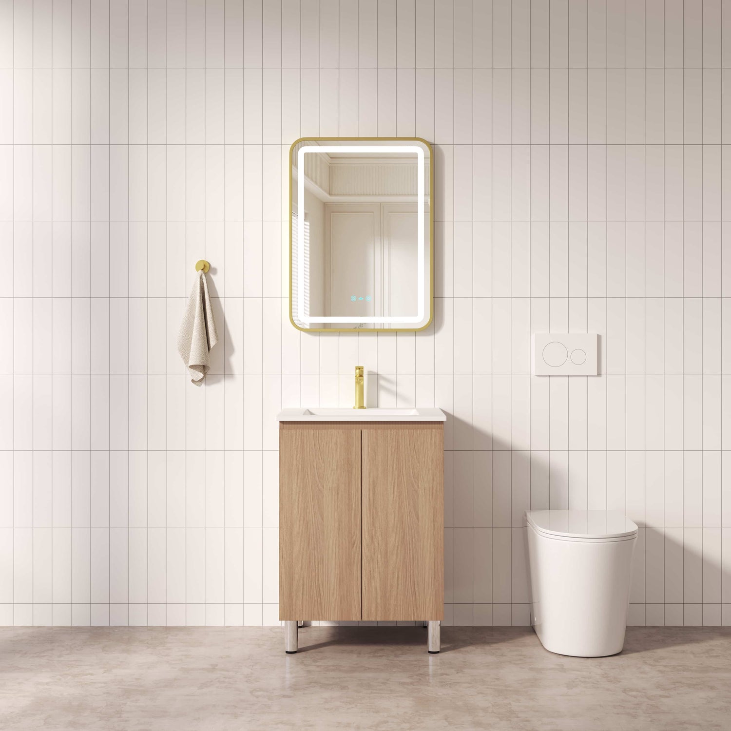 RITA Floor Standing Vanity in Elegant Oak