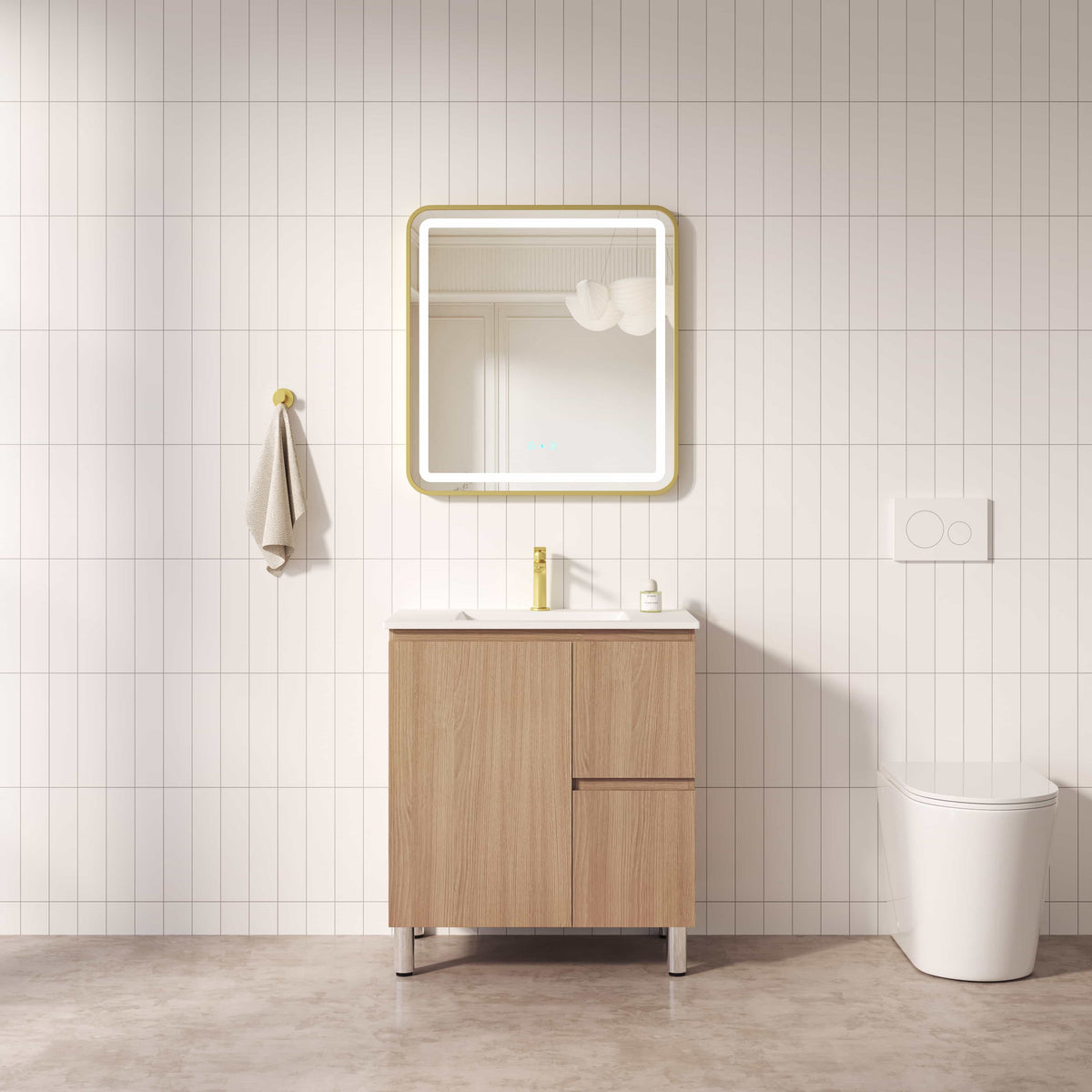 RITA Floor Standing Vanity in Elegant Oak