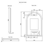 RIVA AR1 LED Arch Frameless Mirror 800/900mm