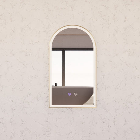 RIVA AR2 LED Arch Frame Mirror 800/900mm Brushed Gold