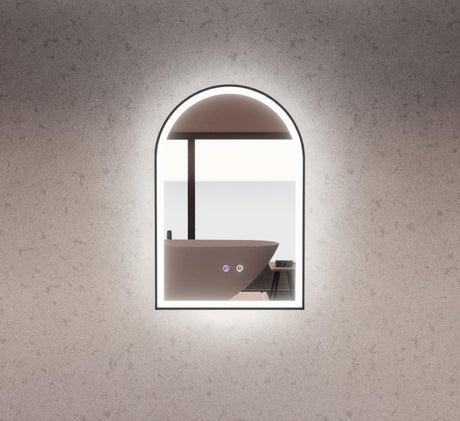 RIVA AR2 LED Arch Frame Mirror 800/900mm Matte Black