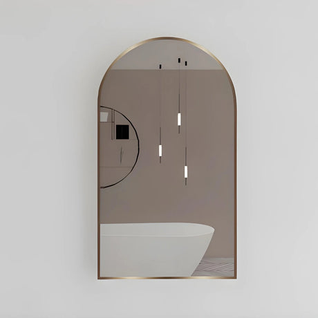 RIVA Arch Framed Mirror 450x800mm - Brushed Gold
