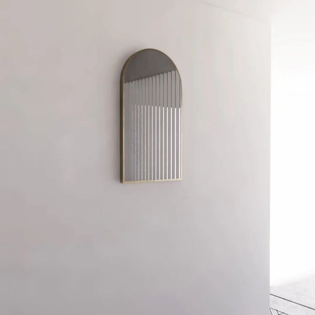 RIVA Arch Framed Mirror 450x800mm - Brushed Gold