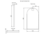 RIVA Arch Framed Mirror 450x800mm - Brushed Gold
