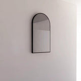 RIVA Arch Framed Mirror 450x800mm - Matte Black