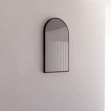 RIVA Arch Framed Mirror 450x800mm - Matte Black