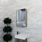 RIVA GENEVA FLAT Dark Oak Mirror Shaving Cabinet 450mm