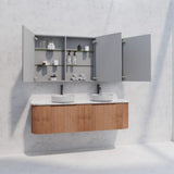RIVA GENEVA FLUTED Solid Timber Mirror Shaving Cabinet 1500mm