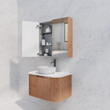 RIVA GENEVA FLUTED Solid Timber Mirror Shaving Cabinet 750mm