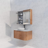 RIVA GENEVA FLUTED Solid Timber Mirror Shaving Cabinet 900mm