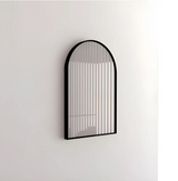 RIVA Matte Black Frame Arch Mirror (900x600mm)