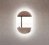 RIVA O1 LED Oval Frame Mirror 900/1200mm Brushed Gold