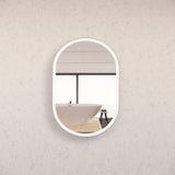RIVA O1 LED Oval Frame Mirror 900/1200mm Brushed Nickel