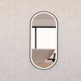 RIVA O1 LED Oval Frame Mirror 900/1200mm Matte Black