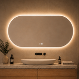 RIVA O2 Backlit LED Oval Frameless Mirror 900/1200/1500mm