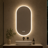 RIVA O2 Backlit LED Oval Frameless Mirror 900/1200/1500mm