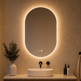 RIVA O2 Backlit LED Oval Frameless Mirror 900/1200/1500mm