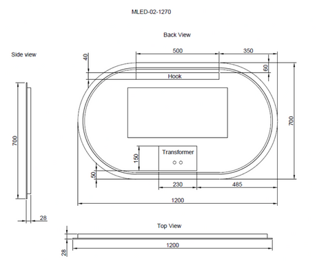 MLED-O2-1270-drawing