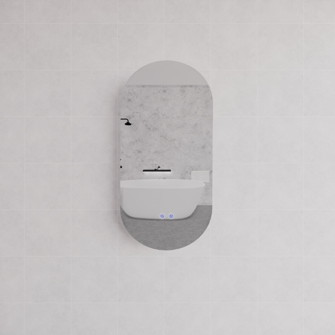 RIVA O2 LED Oval Frameless Mirror 900/1200mm