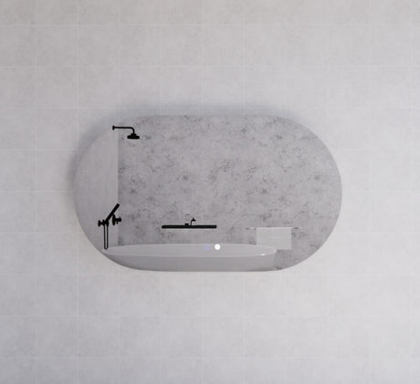 RIVA O2 LED Oval Frameless Mirror 900/1200mm