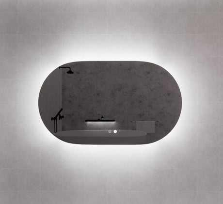 RIVA O2 LED Oval Frameless Mirror 900/1200mm